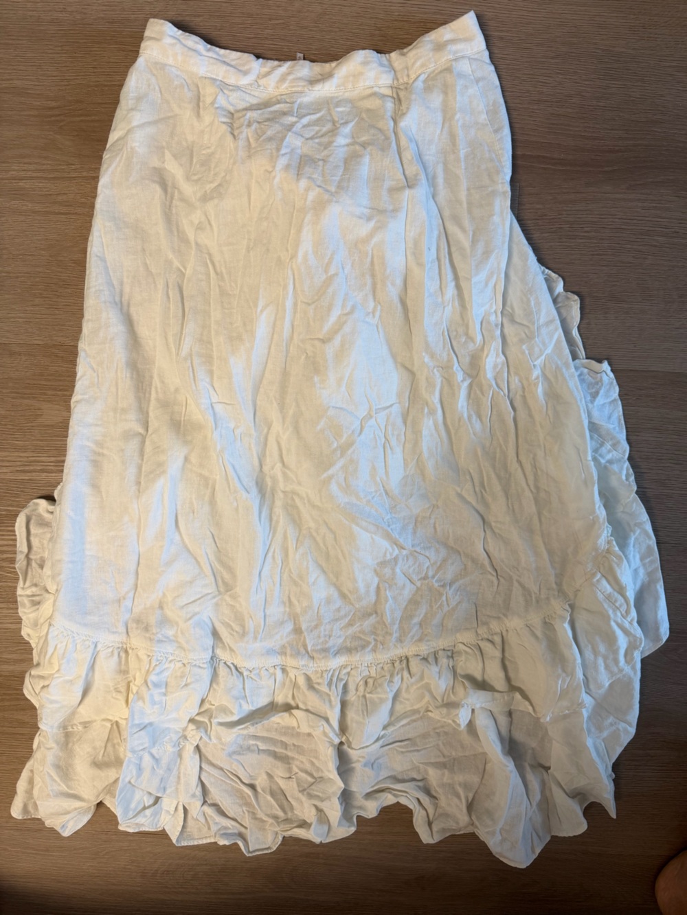 Free People Ivory High-Low Ruffle Wrap Skirt - Picture 5 of 5